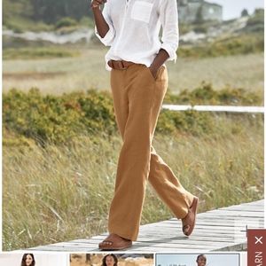 Garnet Hill classic linen trouser